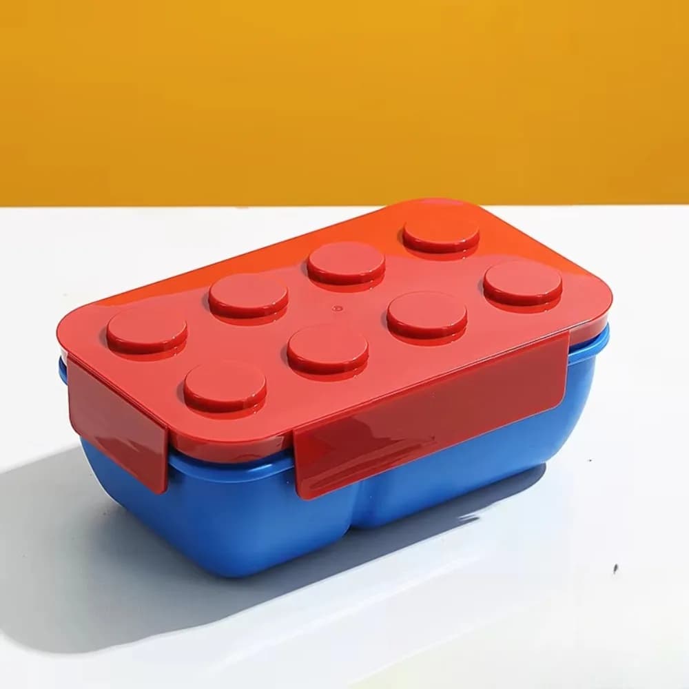 Scatola per il pranzo sigillata creativa fai-da-te Blocchi di costruzione colorati Bento Box per scatola di frutta per insalata da picnic all'aperto per studenti portatili per bambini