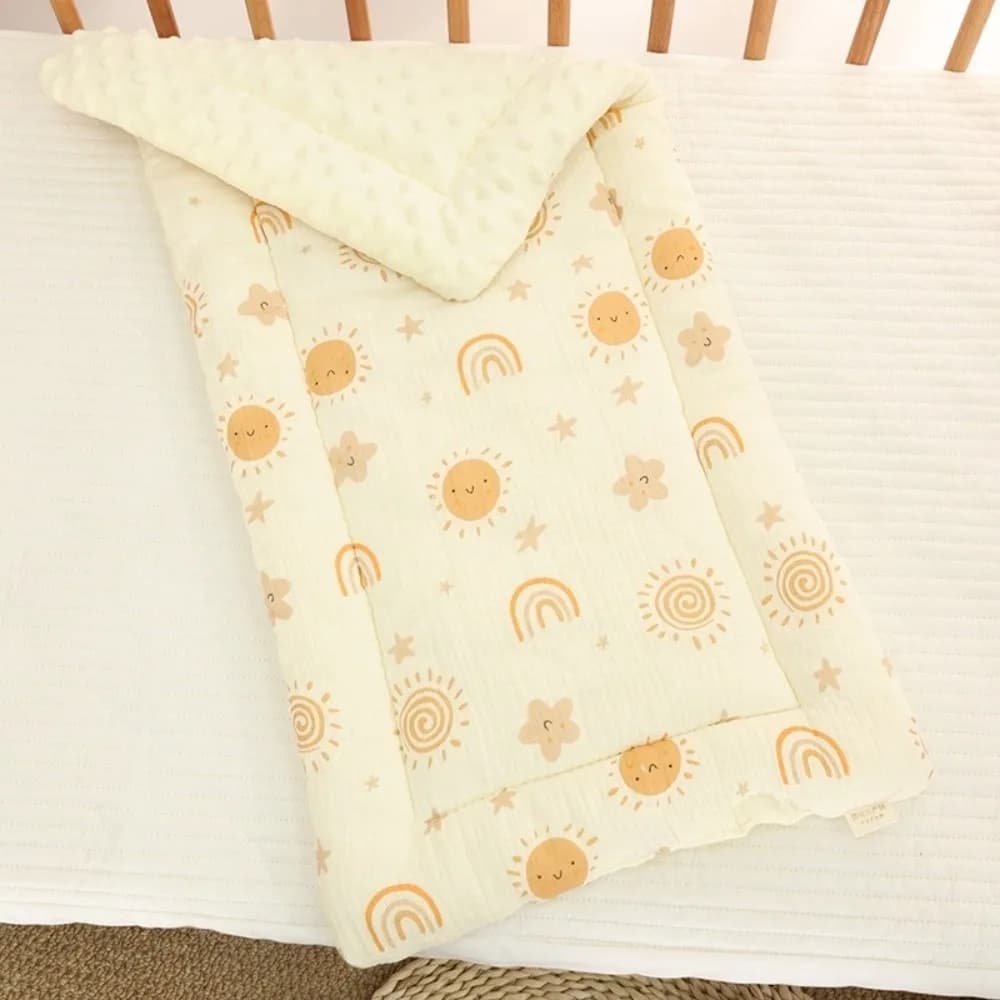 Cuscino per passeggino universale per cartoni animati Cuscino per carrello con fiori di coniglio Materasso per seggiolino per auto in morbido cotone