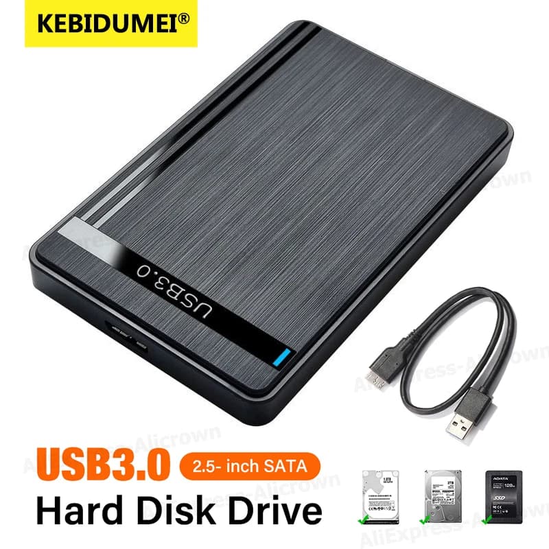 Custodia per HDD da 2,5 Pollici, da SATA a USB 3.0, Case Esterno per Disco Rigido Mobile per Laptop e PC, Velocità 5Gbps, Custodia per Archiviazione SSD e HDD