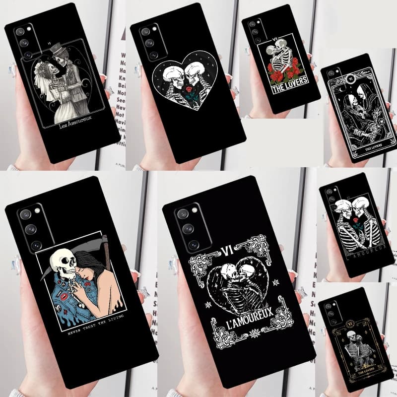 Custodia per telefono The Lovers VI Tarocchi Card per Samsung Galaxy S25 Ultra S9 S10 S20 S21 S22 Plus S23 Ultra S24 FE Cover posteriore