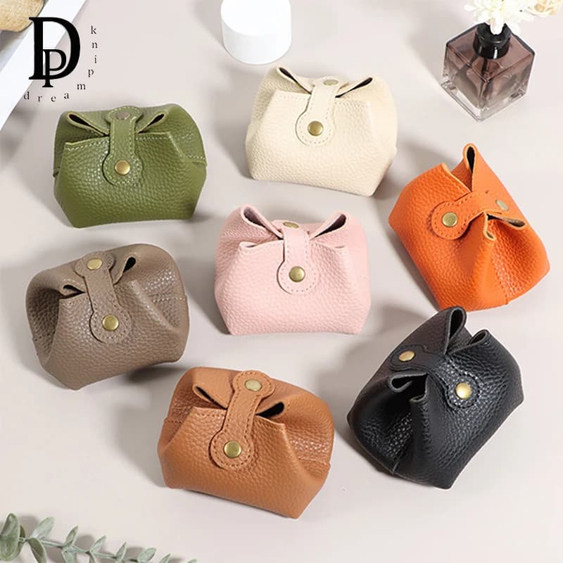 Portamonete carino in pelle PU Piccolo sacchetto portatile per auricolari casual Organizzatore di chiavi per auto Donna Uomo Portafoglio di lusso moda Regalo per bambini