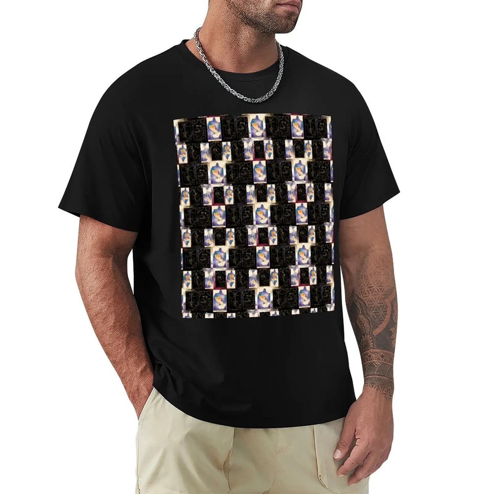 T-shirt con motivo a carte dei Tarocchi - Arcani Minori - Set di Asse - T-shirt taglie forti per tutti i gusti