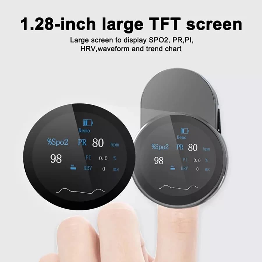 Trasmissione wireless Digital Color TFT spo2 pulsossimetri da dito Finger Clip oximetro ricaricabile usb 4g pulsossimetro