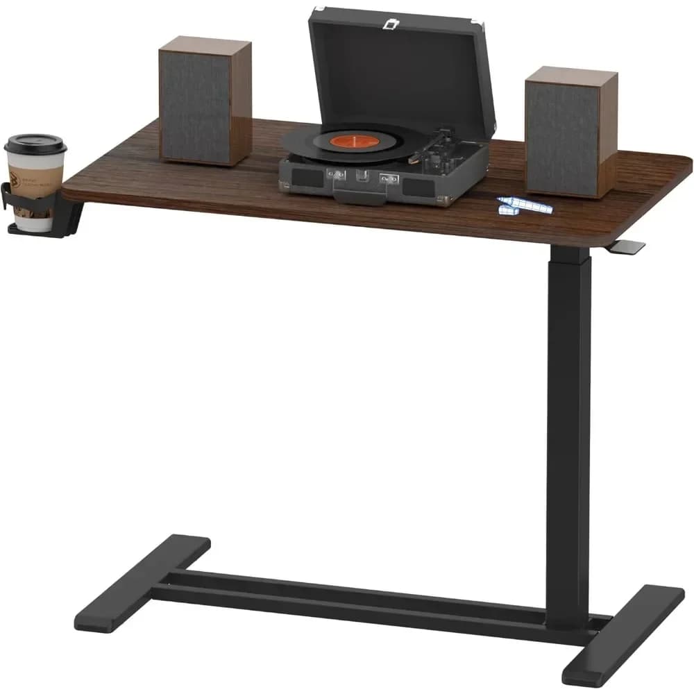 Tavolino da letto regolabile con ruote, scrivania mobile pneumatica, carrello porta computer portatile - Articolo caldo!