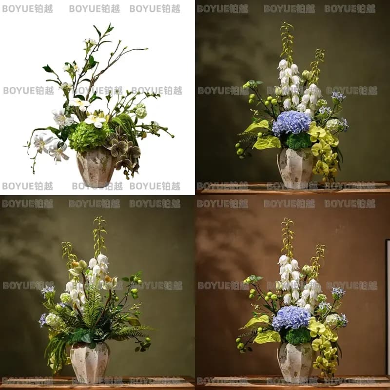 Realistic Artificial Flowers for Home Decor High End Faux Floral Arrangement Living Room Decoration Elegant Bionic Plant