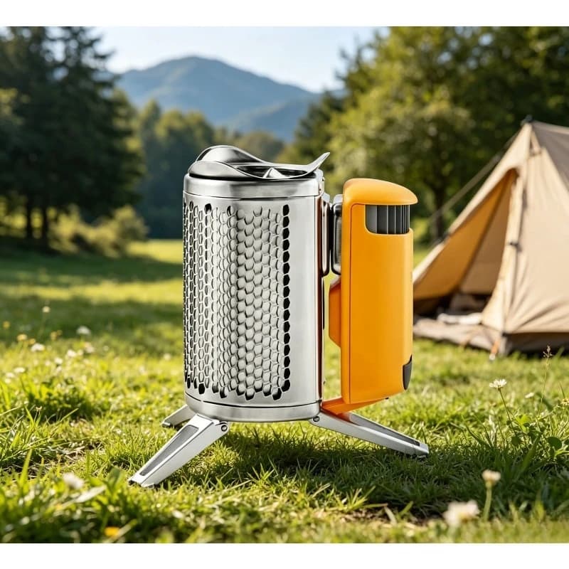 CampStove 2 Portable Wood Burning Camping Stove Thermoelectric USB Charger Smoke-Free for Hiking Backpacking