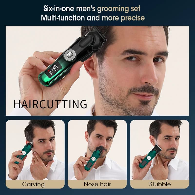 Resuxi 6 in 1 Professional Multifunctional Electric Haircutters Home Trimmer For nose Shavers Set Haircutting Machine