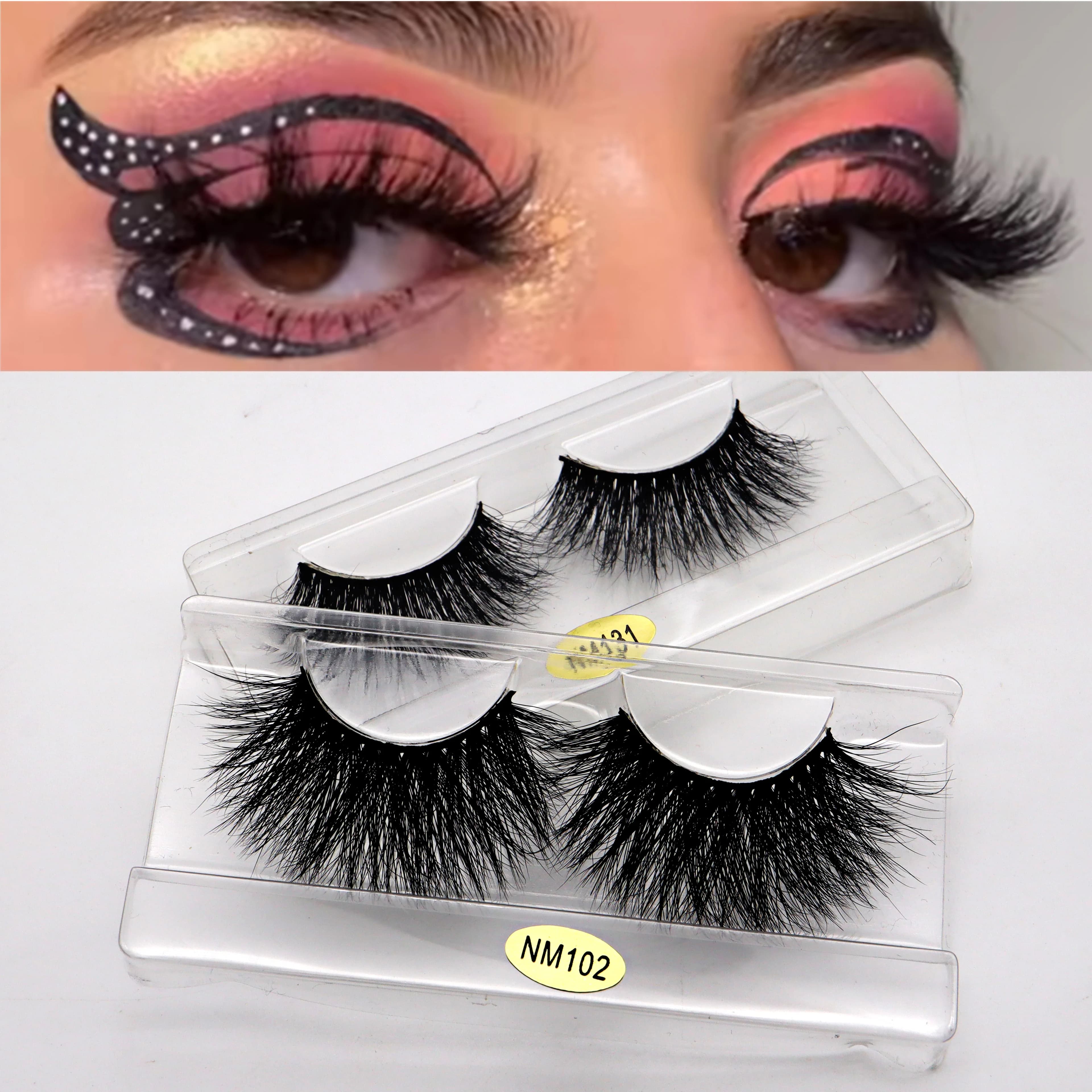 ELUVY Extended lashes in soft mink Wholesale No casual packaging 30 pairs Fake lashes paired 3D super long auto-greentate