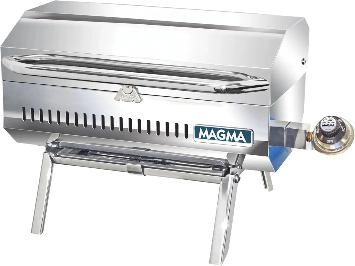 A10-803 Griglia a gas ChefsMate | Barbecue portatile in acciaio inossidabile | Ideale per camper, campeggio e grigliate all'aperto
