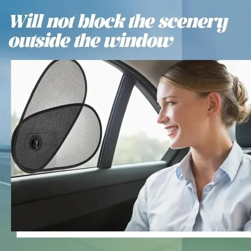 Set di 2 Parasole per Finestrini Auto - Visiera Laterale Regolabile e Rotante per Parabrezza, Protezione Universale Antiabbagliamento per la Guida