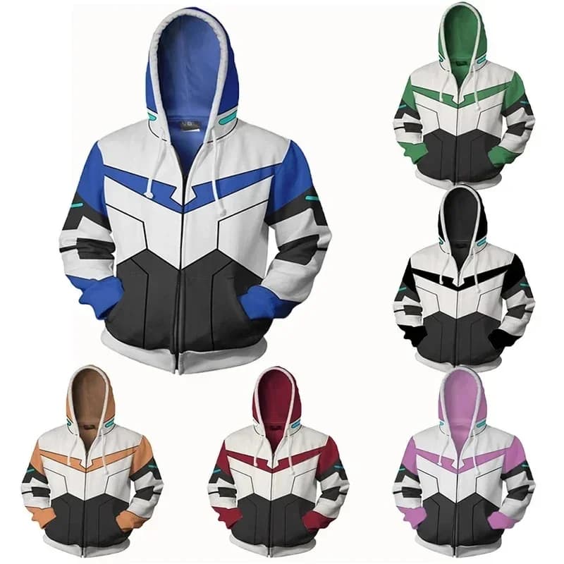 AnimeVibe 2026 New Voltron:Legendary Defender 3d Hoodies Shiro/Keith/hunk/Pidge/Princess Allura Cosplay sweatshirts Jac RoleGlow