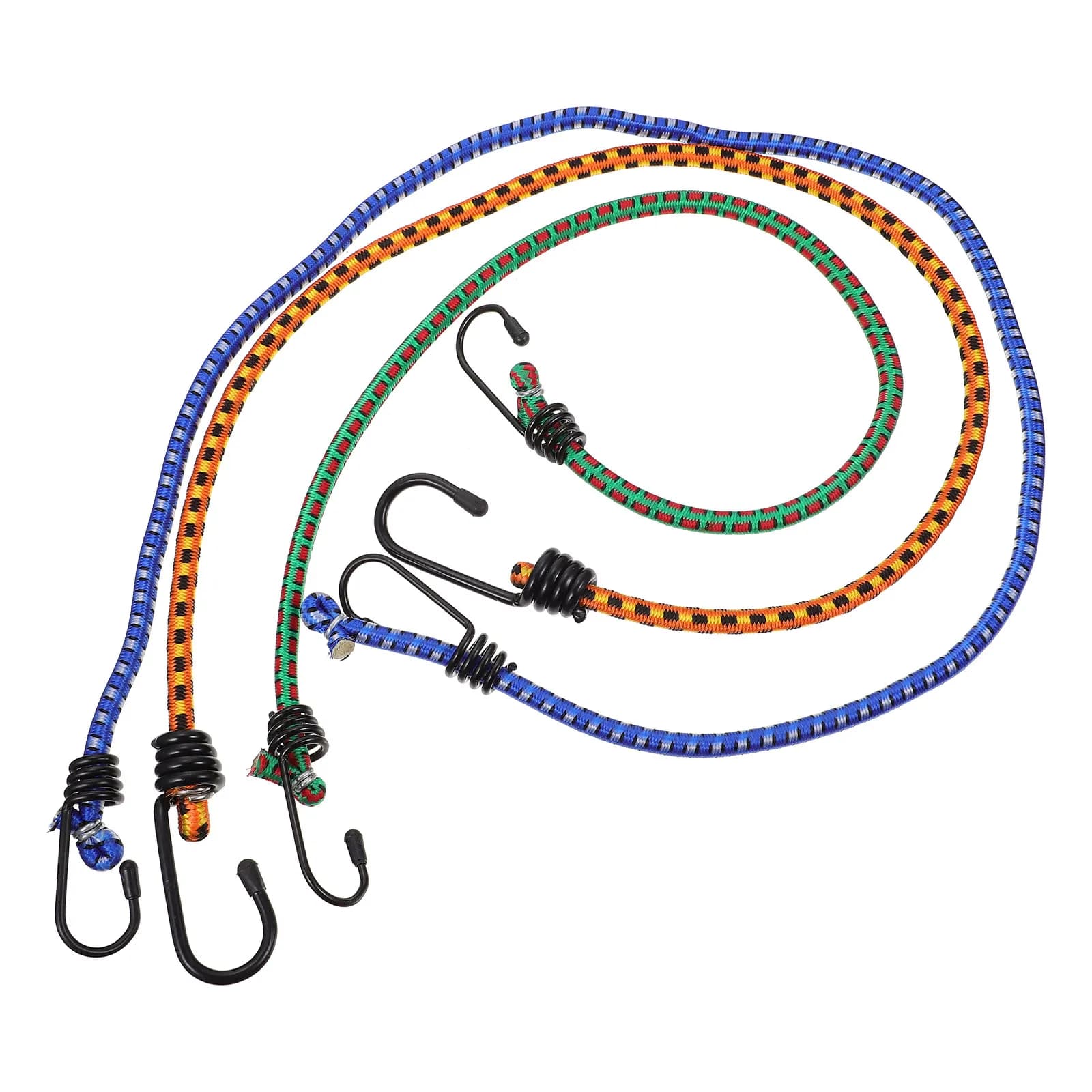 Set di 3 Cinghie Elastiche con Gancio per Tensionamento Carico, Cinghie per Fissaggio Rapido per Moto, Auto, Bagagli, Trasporto Merci, Camion