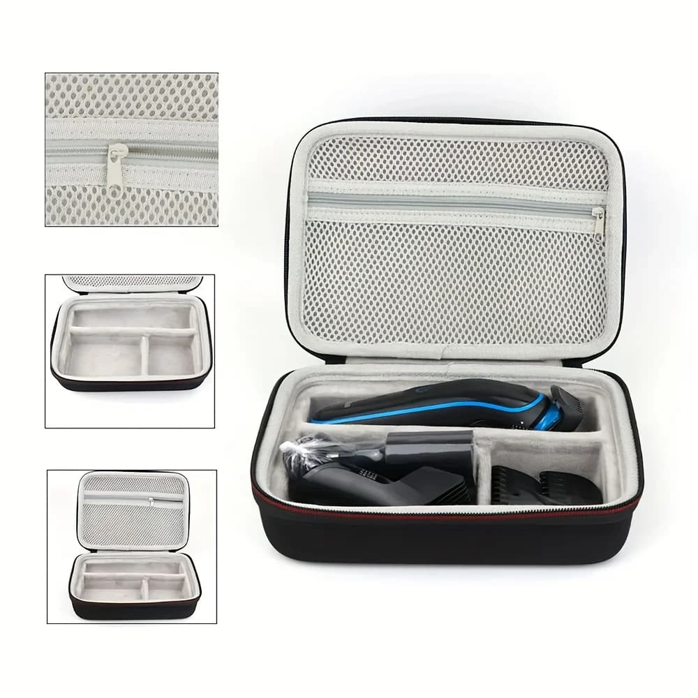 1 pezzo per scatola portaoggetti per rasoi elettrici e accessori da uomo, borsa per rasoio in EVA, compatibile con MGK3020/3060/3080, materiale robusto