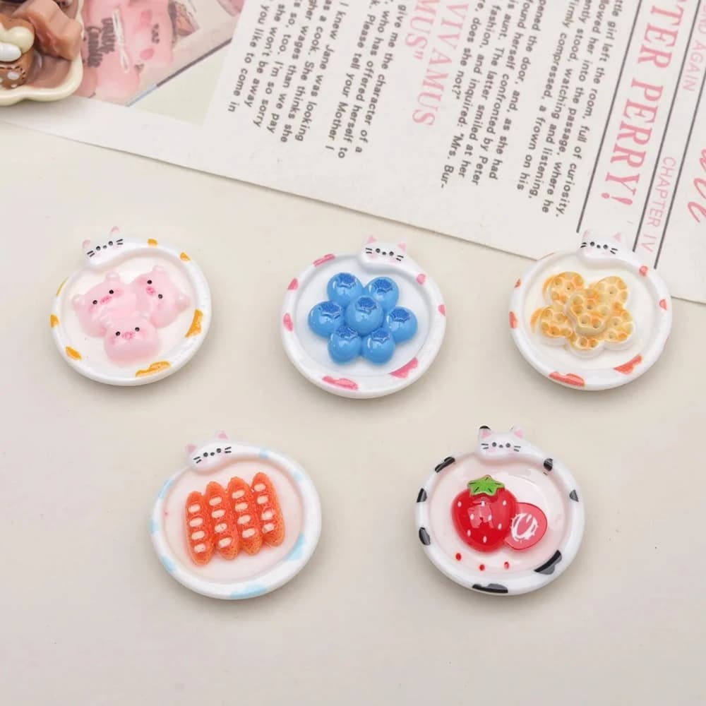 10/20PCS Mixed Animal Milk Cup Resin Flatback Charms DIY Hairpin Phone Case Keychain Shoe Decor Craft Supplies