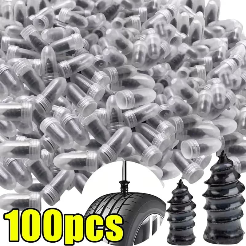Set di 10-300 Pezzi di Chiodi in Gomma per Riparazione Pneumatici Auto e Moto, Attrezzo per Riparazione Forature di Camion, Scooter e Biciclette