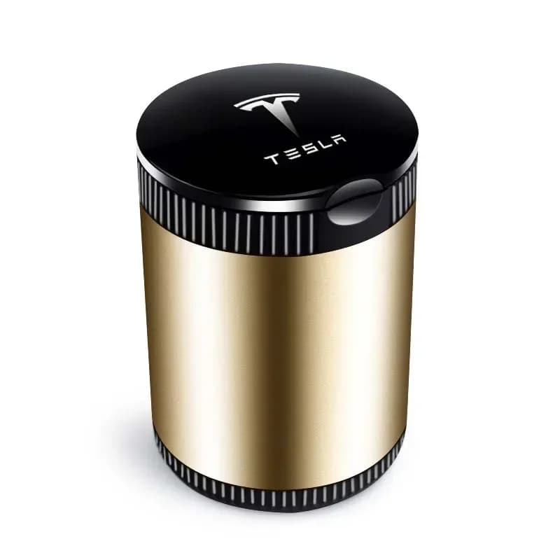 Scatola porta sigarette interna posacenere per auto in lega per Tesla Model 3 YSX Roadster P75D P85D P90D P100D Accessori