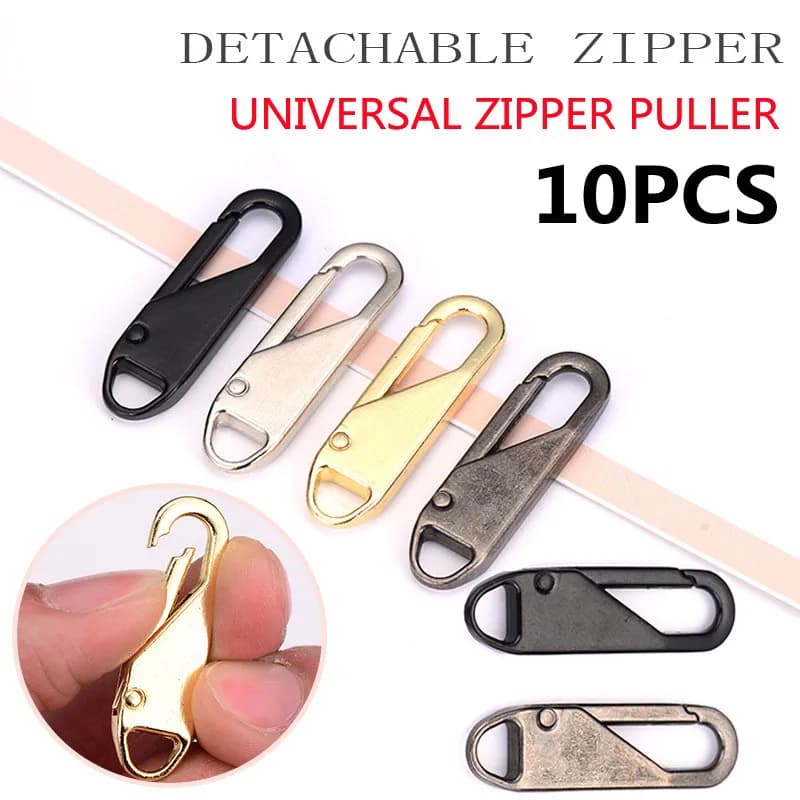 5/10pcs sostituzione universale cerniera cursore rimozione metallo cerniera estrattore Kit di riparazione cerniera per strumenti di cucito artigianale fai da te cerniera in metallo
