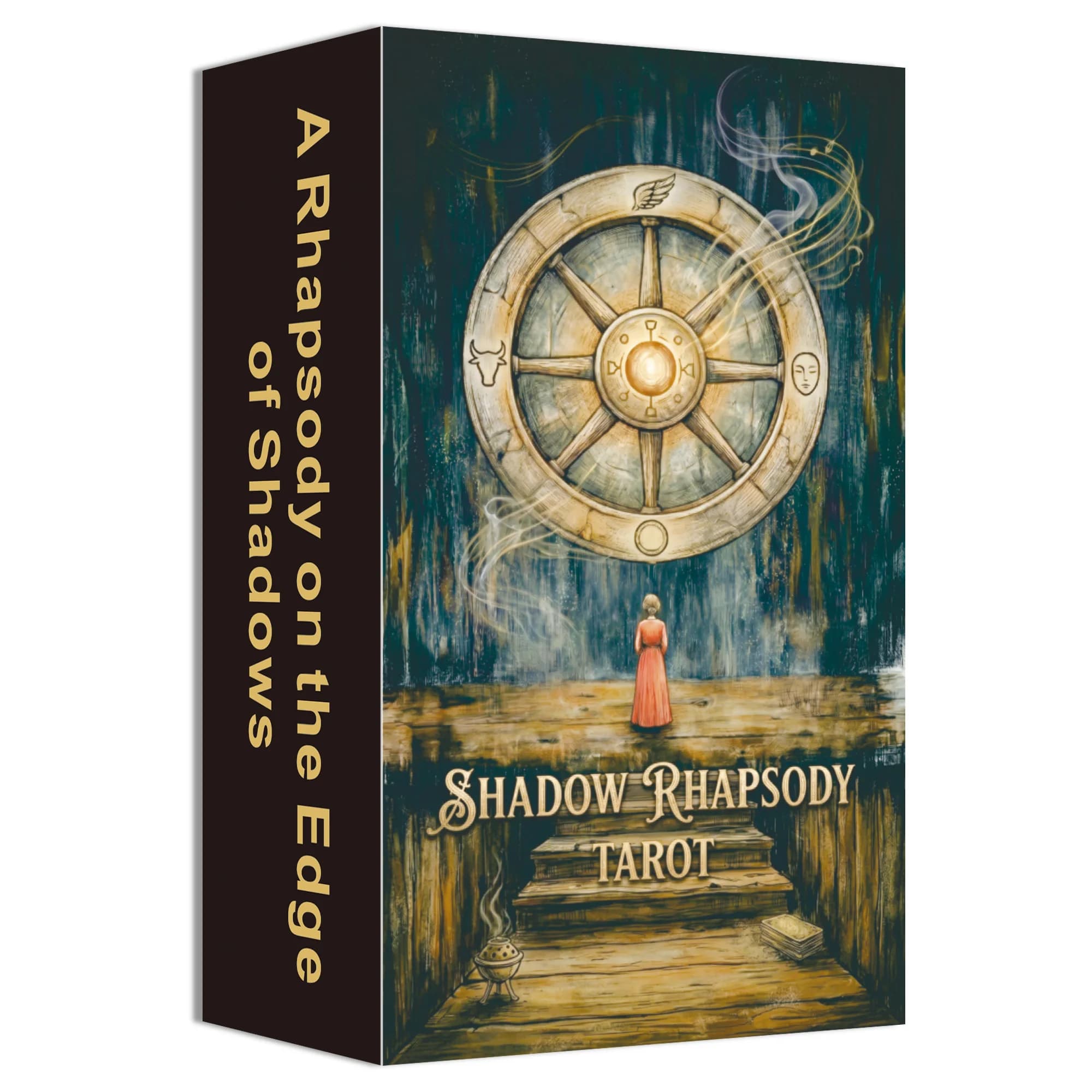 Shadow Rhapsody Tarot Deck, 78 Original Tarot Cards with Guidebook (EN/RU/ES/FR), Beginner Friendly, Daily Reading, 12*7cm, 14+