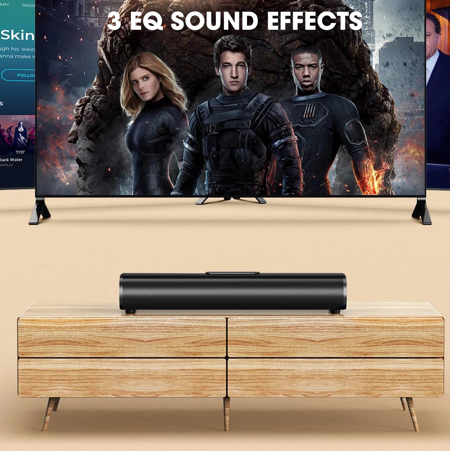 Bar Speaker, Bar Speaker with Bluetooth/Optic Fiber/AUX/HDMI ARC, Bar Speaker with Remote Control for PC/game/projector