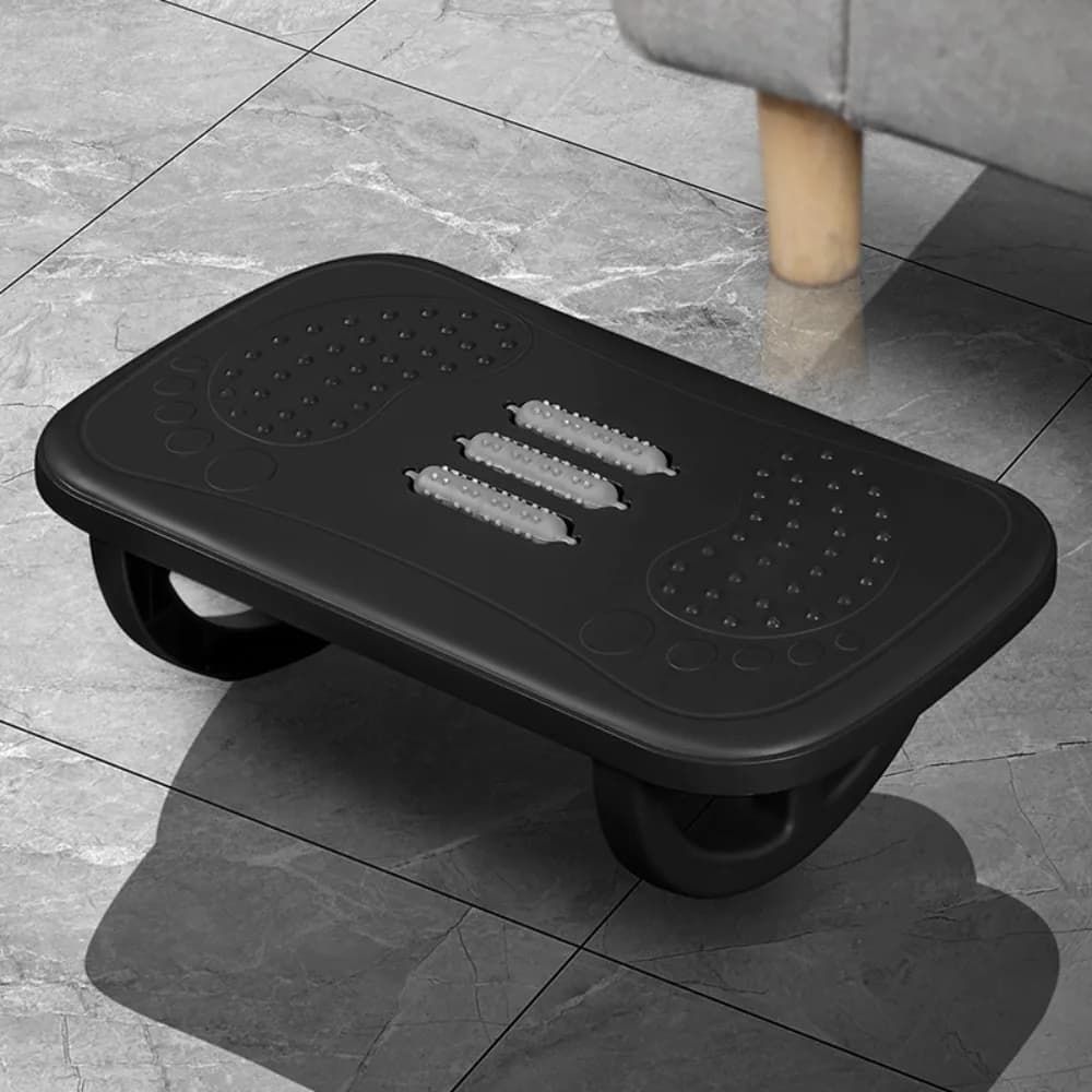 Poggiapiedi Premium con Rullo Massaggiante da Scrivania, Comodo e Rinforzato, Pedana Antiscivolo per Gambe e Piedi, per Casa