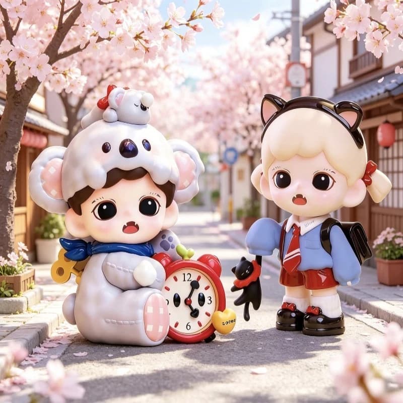 Zoraa Cute Is Justice Blind Box Mini Cartoon Ballet Cat Cutecore Room Decor PVC Collectible Figure Creative Gift for Teen Girls