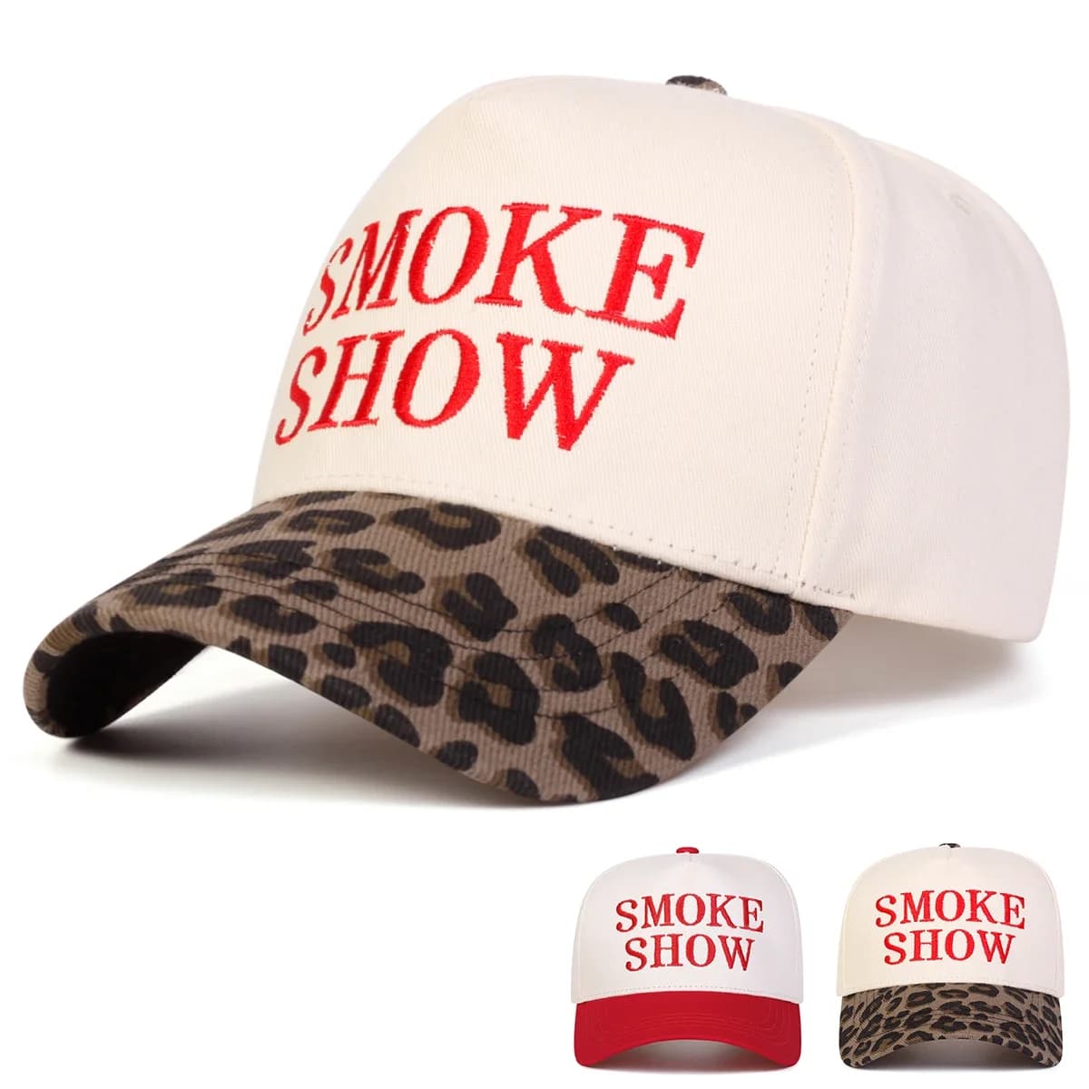 Unisex Baseball Hats with 'SMOKE SHOW' Embroidery, Adjustable for Spring and Autumn, Outer Casual Hats, Solar Protection, Sports Hat