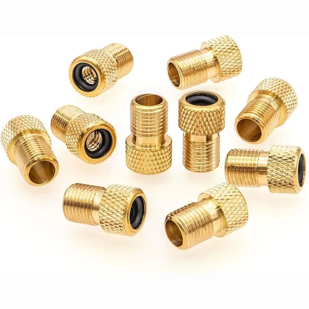 Bike Maintenance Tool Copper Bicycle Valve Adapter Golden Lightweight Presta To Schrader Adapter Bicycle Pump Adapter