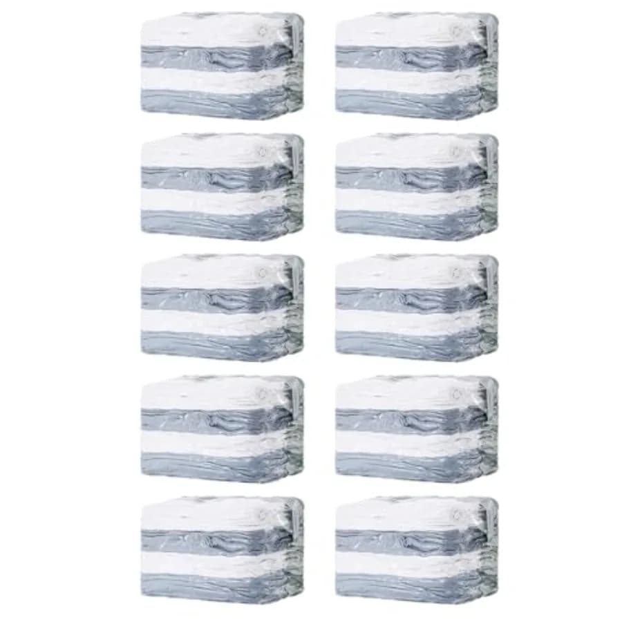 Confezione da 10 Sacchi Sottovuoto, Sacchi Salvaspazio, Cubo Jumbo 31x40x15 Pollici, Sacchi Sottovuoto Extra Grandi per Piumoni, Coperte
