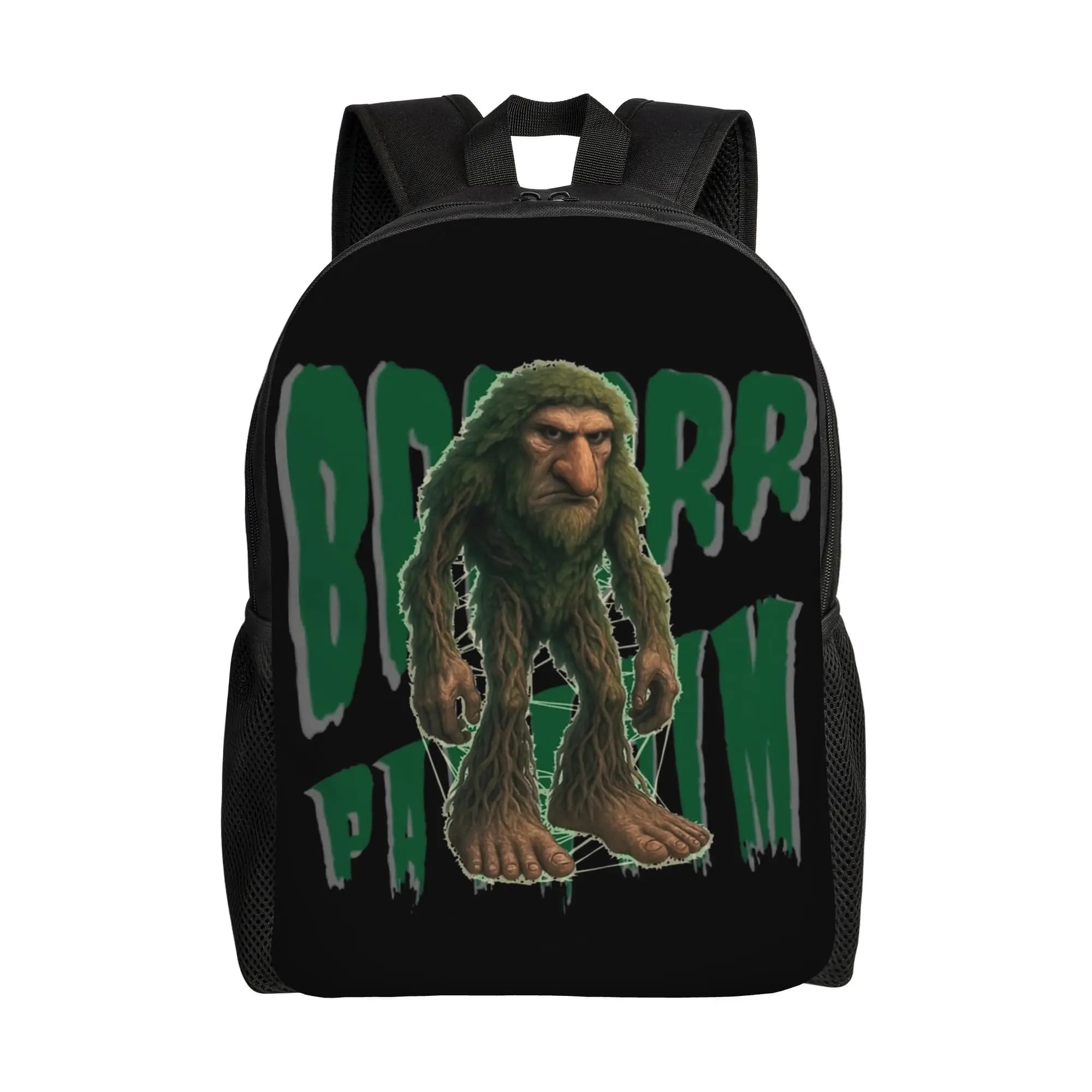 Zaino divertente con meme italiano 'Brainrot Brr Brr Patapim', leggero, per scuola superiore, escursioni, viaggi, zaino da giorno, borsa in tela per laptop e computer