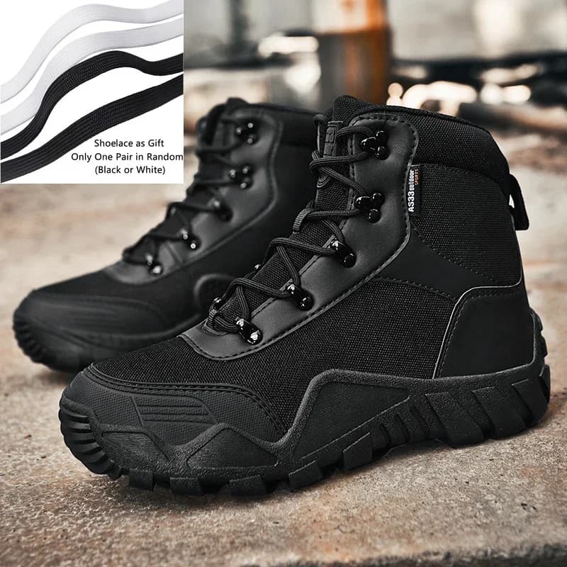 Stivali tattici da trekking all'aperto da uomo Stivali da deserto alla caviglia Scarpe da arrampicata sportive Scarpe da caccia di sicurezza sul lavoro Stivali da moto