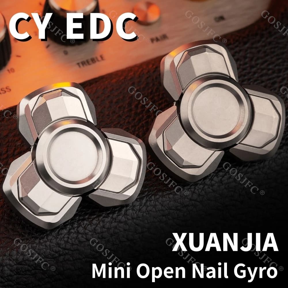 CY EDC XUANJIA Fidget Spinner Mini Giroscopio per unghie aperte Tre foglie Spinner a tre pale Giocattolo antistress Agitarsi Giocattoli per adulti