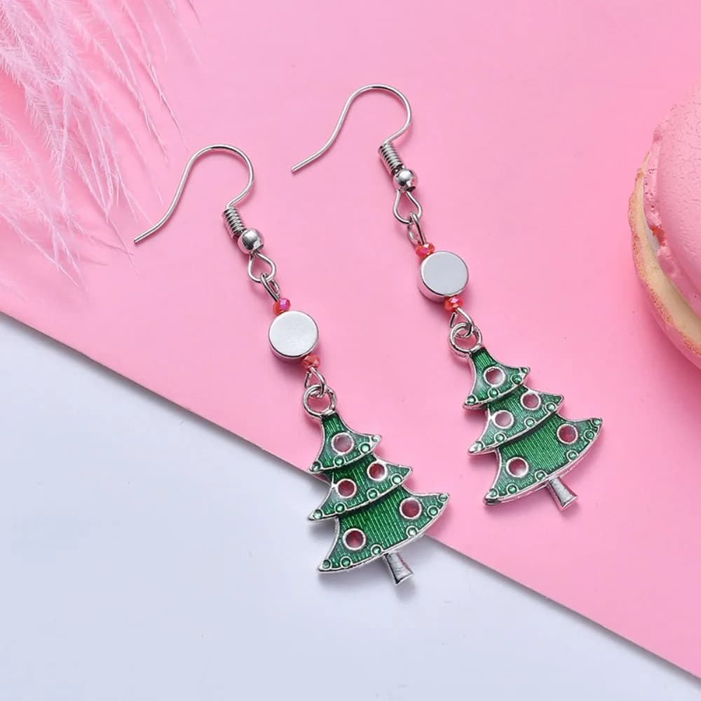 Orecchini natalizi con strass alla moda Set gioielli con campana Orecchini pendenti natalizi Orecchini creativi alla moda di buon Natale