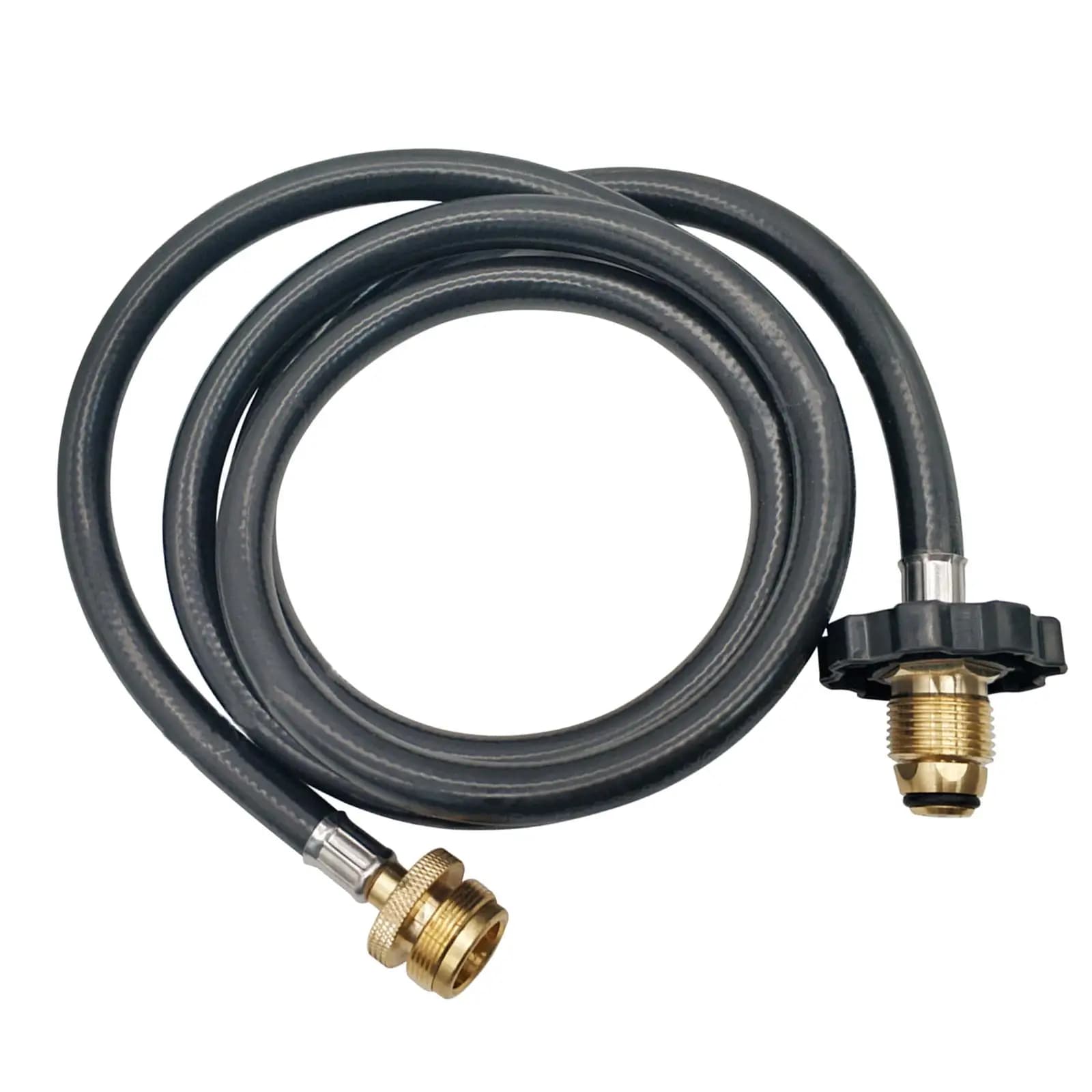 Tubo Adattatore per Propano in Gomma da 6 Piedi, Convertitore per Ricarica Gas, Prolunga Portatile per Fornello da Campeggio, Connettore per Cucina all'Aperto, Picnic, Barbecue