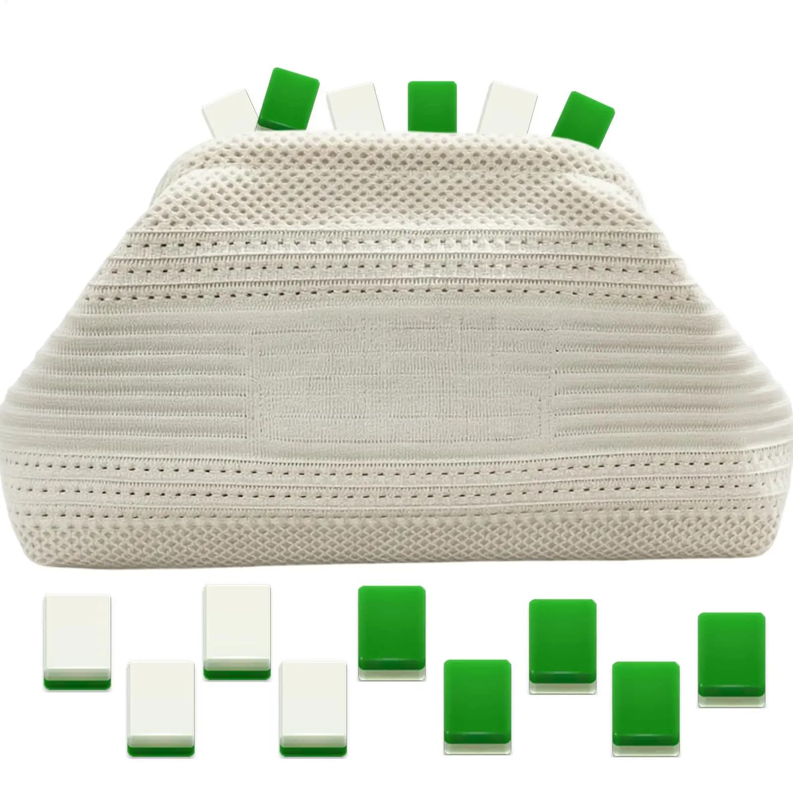 Mahjong Tile Storage Bag Hand-woven Aesthetic Coin Card Purse Magnetic Closure Mahjong Tile Case For Travel Home Party Game