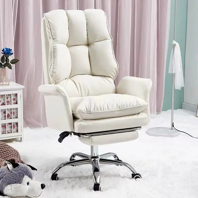 Gaming Office Chair Relaxing Adjustment Computer Chair Bedroom Swivel Armchair Lightweight Rolling Portable Chairs with Wheels