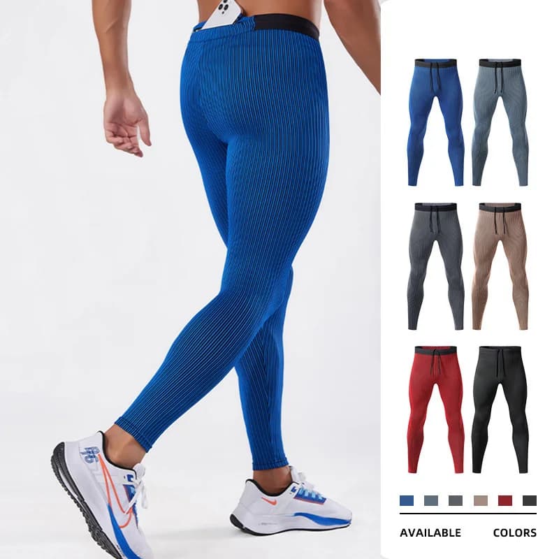 Uomo Outdoor Running collant Pocket GYM esercizio Fitness Leggings basket escursionismo Trainning Sport Soccer Compression abbigliamento 24