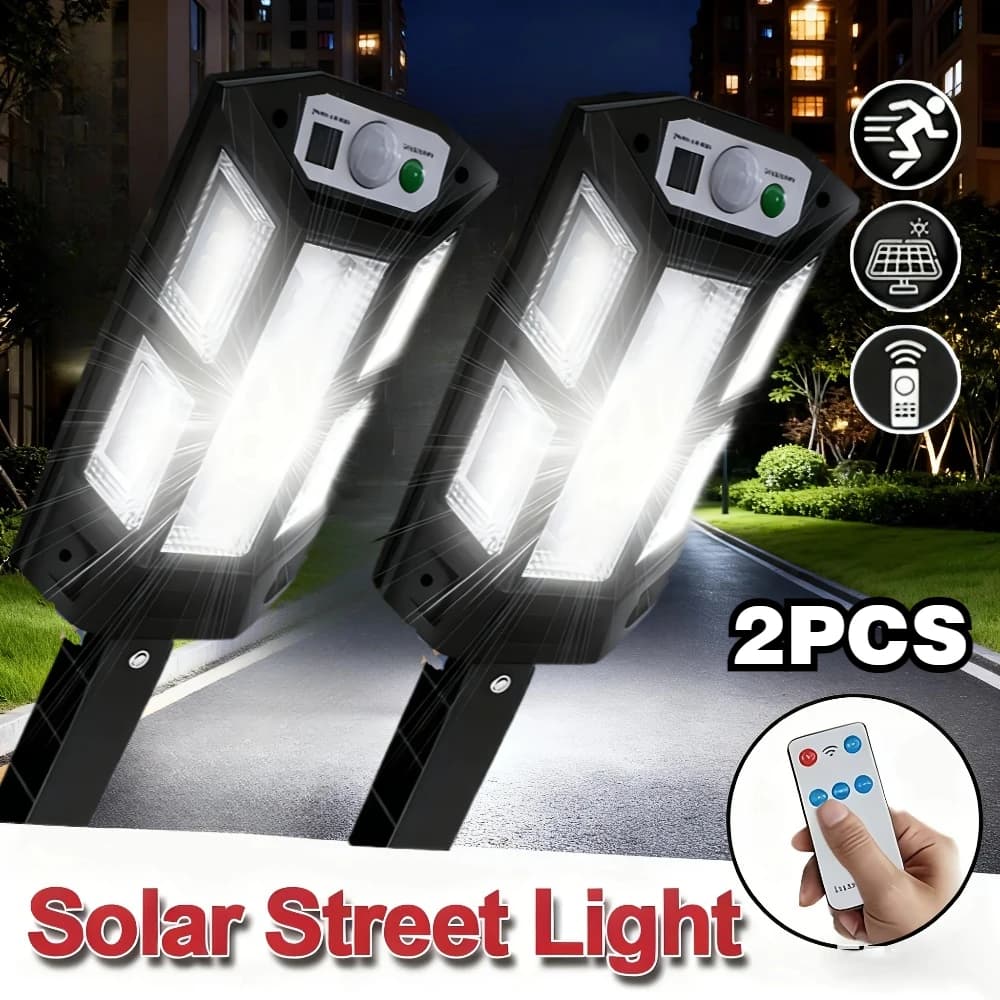 Newest Solar LED Lights 9900LM Outdoor Solar Lamp of Motion Sensor 4 Mode Waterproof IP65 Solar Garden Light Street Yard Lanter