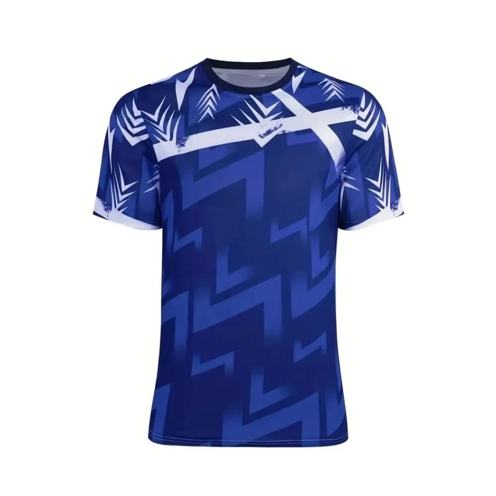 2026 Fitness T-Shirt Men's Women's Quick Drying Sports Short Sleeve Gradient Stripe Print T Shirt Badminton Tennis Trainning Top