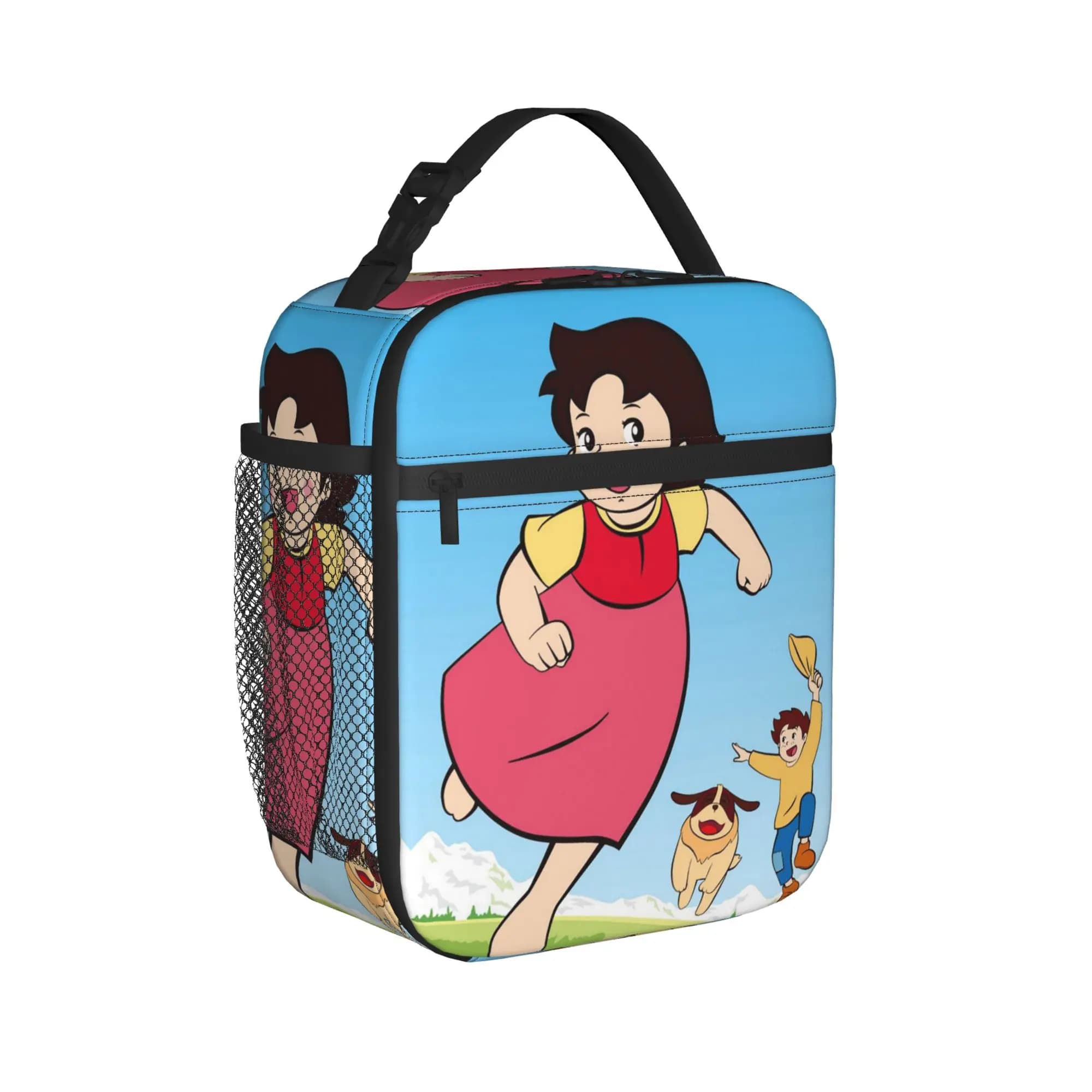 Alps No Shoujo Heidi Peter Insulated Lunch Bag Portable Amine Cartoon Reusable Thermal Bag Tote Lunch Box Food Handbags