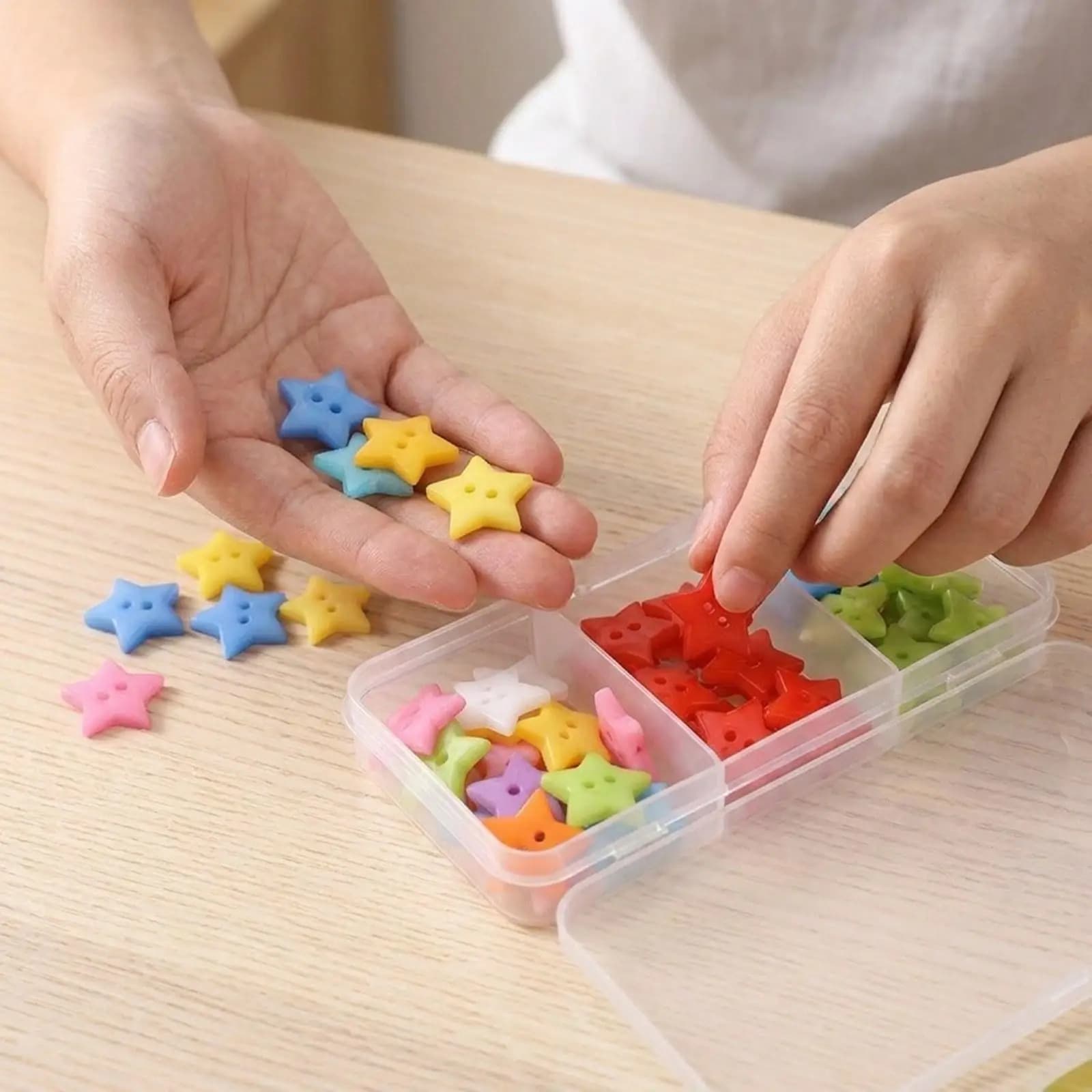 200x Creative Pentagram Sewing Buttons for Gift Scrapbooking, DIY Apparel Supplies