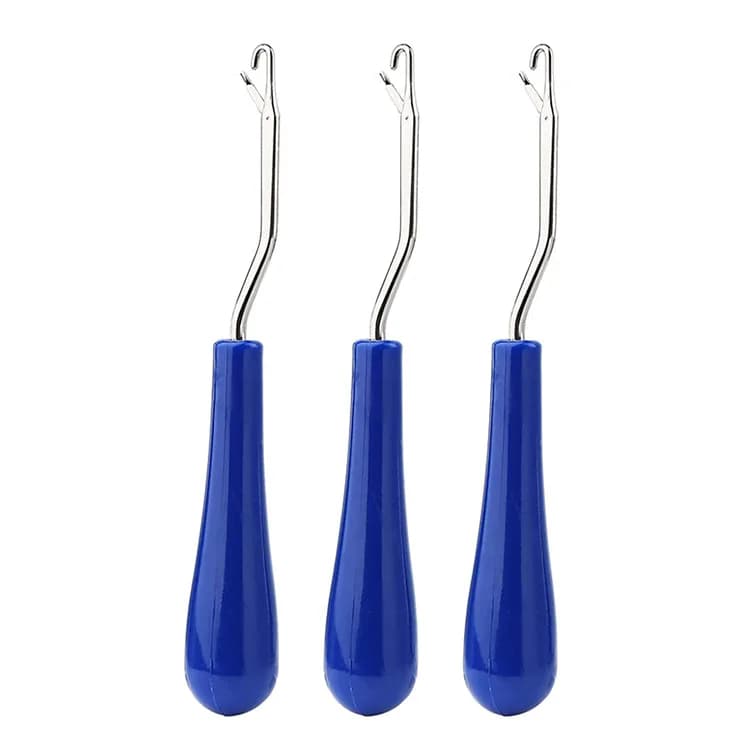 1 pz manico in plastica gancio ago parrucca di pizzo creazione di maglieria micro anello loop estensione dei capelli tessitura uncinetto ago strumenti