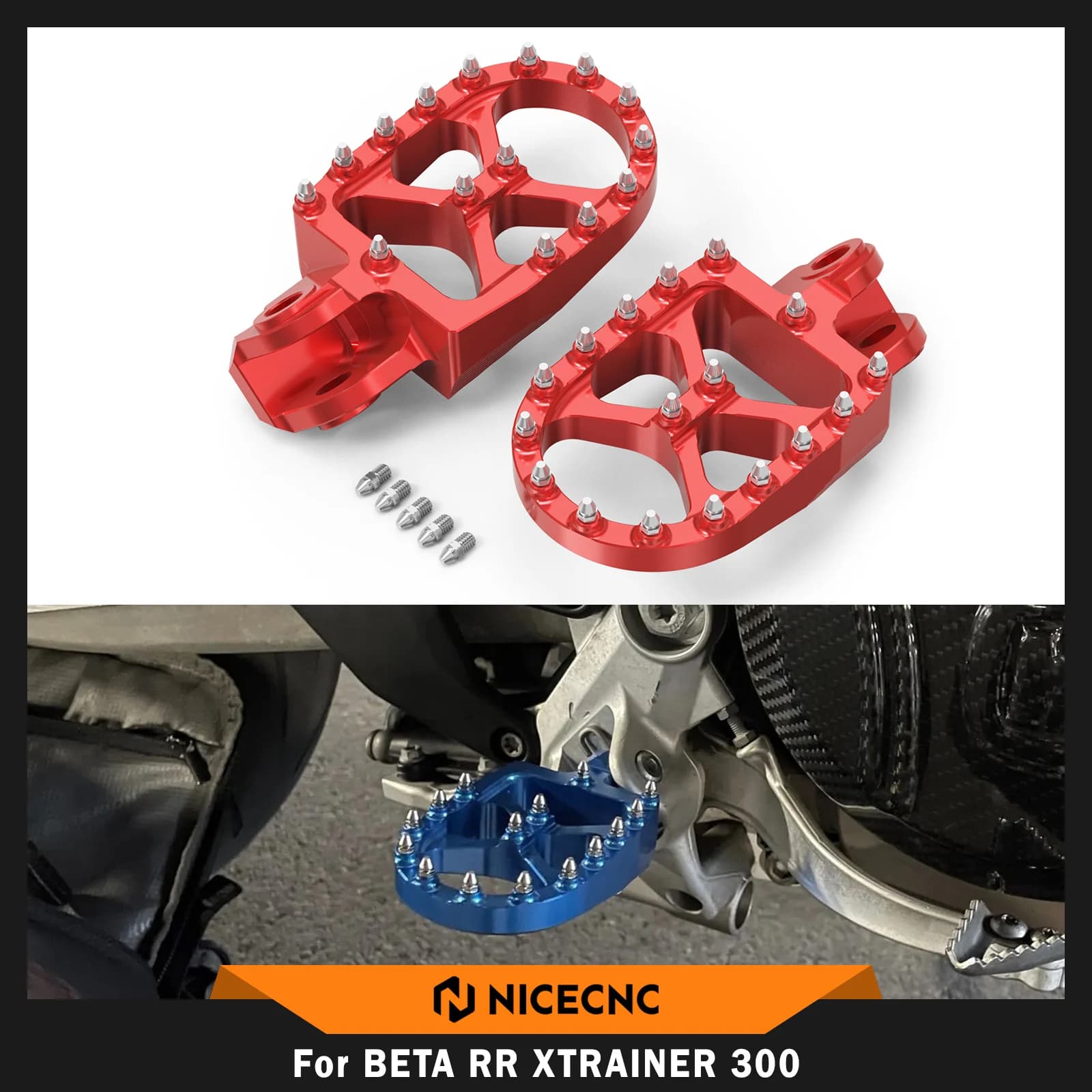 NICECNC Per BETA Xtrainer 300 2015-2024 RR 300 RR 250 2013-2019 Pedane Poggiapiedi RR 125 RR 350 RR 390 RR 430 RR 450 RR 480 498