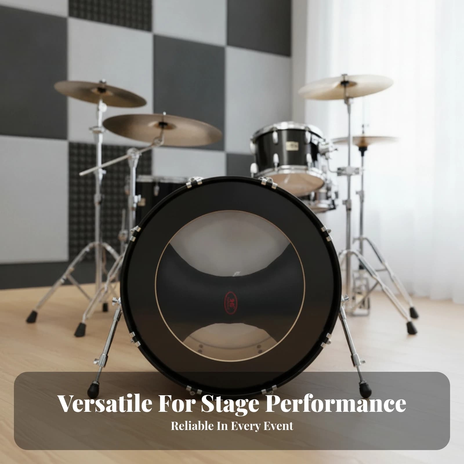 Bass Drum Muffling Pillow Tapered Center Bass Drum Dampening Pillow Music Accessory Widened Ends Padded