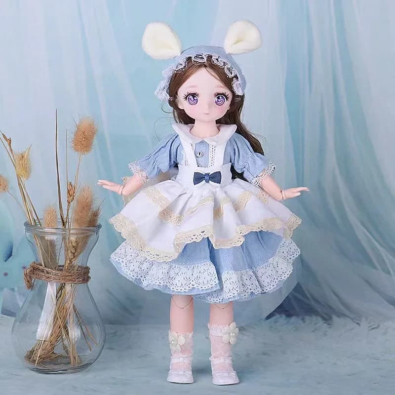 1/6 bambole bjd per ragazze bambola incernierata 30 cm con vestiti biondi occhi marroni giocattoli articolati per bambini set da gioco con articolazione sferica