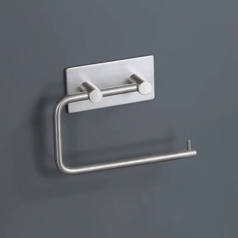 Porta asciugamani di carta in argento in acciaio inossidabile senza punzonatura, asciugamano quadrato mobile, ciondolo da bagno, porta carta igienica da bagno