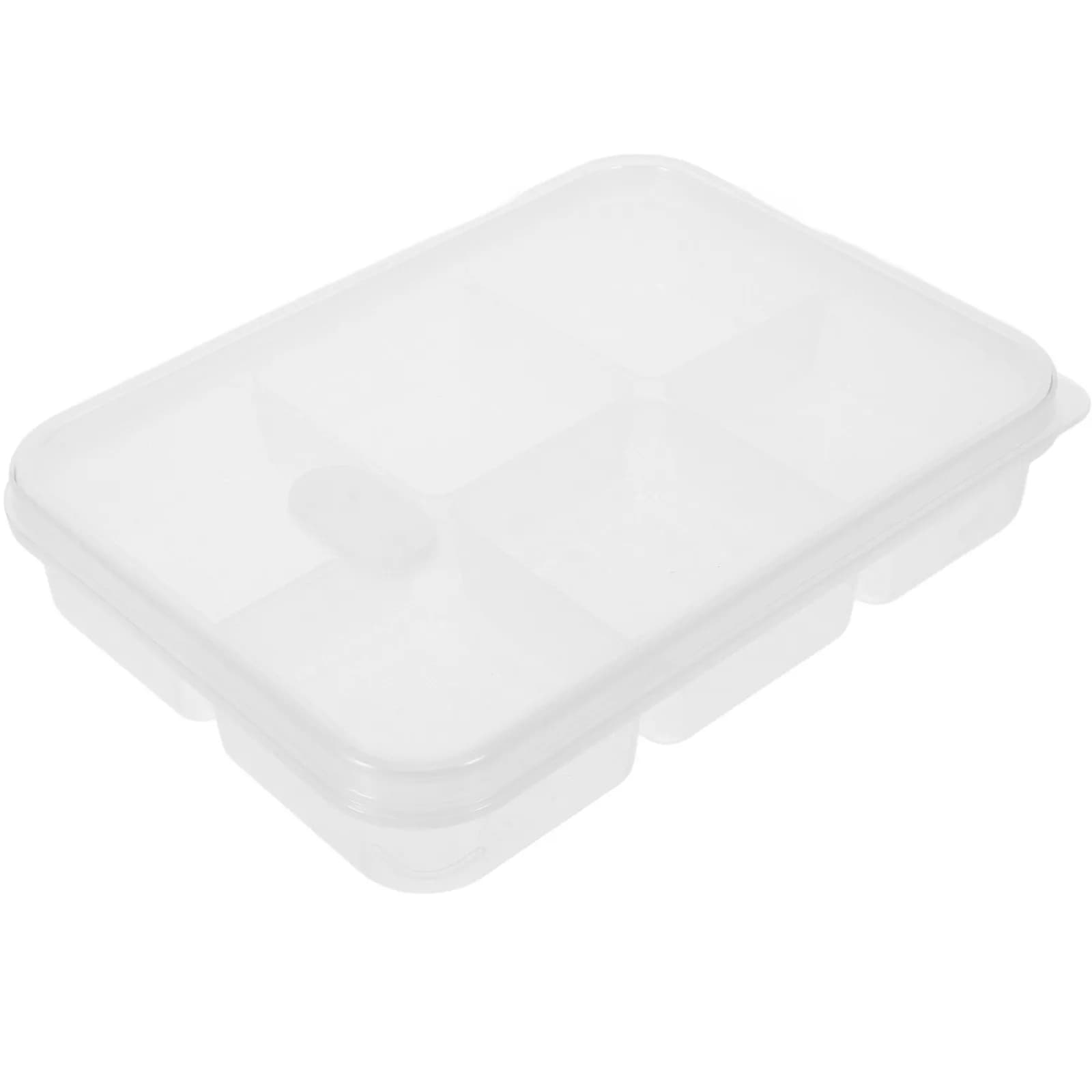 Contenitore per Preparazione Pasti con 6 Scomparti in Materiale PP per Frigorifero e Congelatore, per Verdure e Frutta