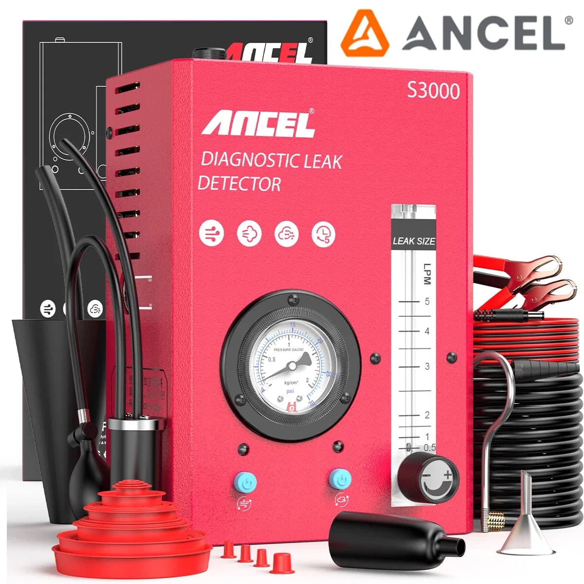 ANCEL S3000 Automotive EVAP Smoke Machine Diagnostic Tester Fuel Leak Detector Car Leak Detection Tester With Air Pump 12V EVAP