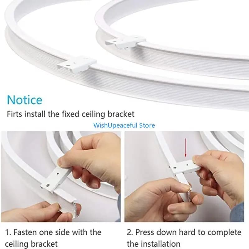 34YA 3.5m Flexible Ceiling Curtain Track Bendable Window Rod Straight for Home Bedroom Office Shower Curtains Decor