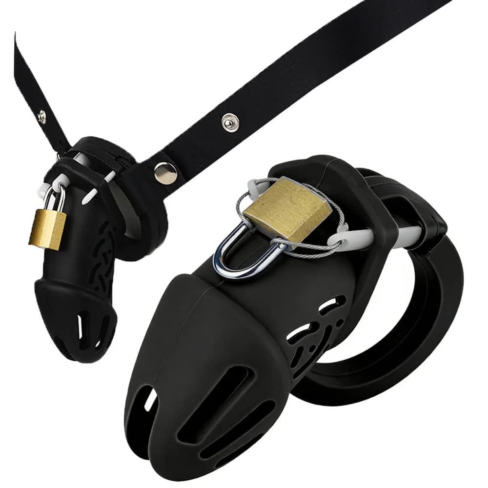 ANOSX Multi Colors Penis Cages Male Chastity Cage Silicone Cock Lock Device With Belt Urethral Lock Cockring Sex Product For Men