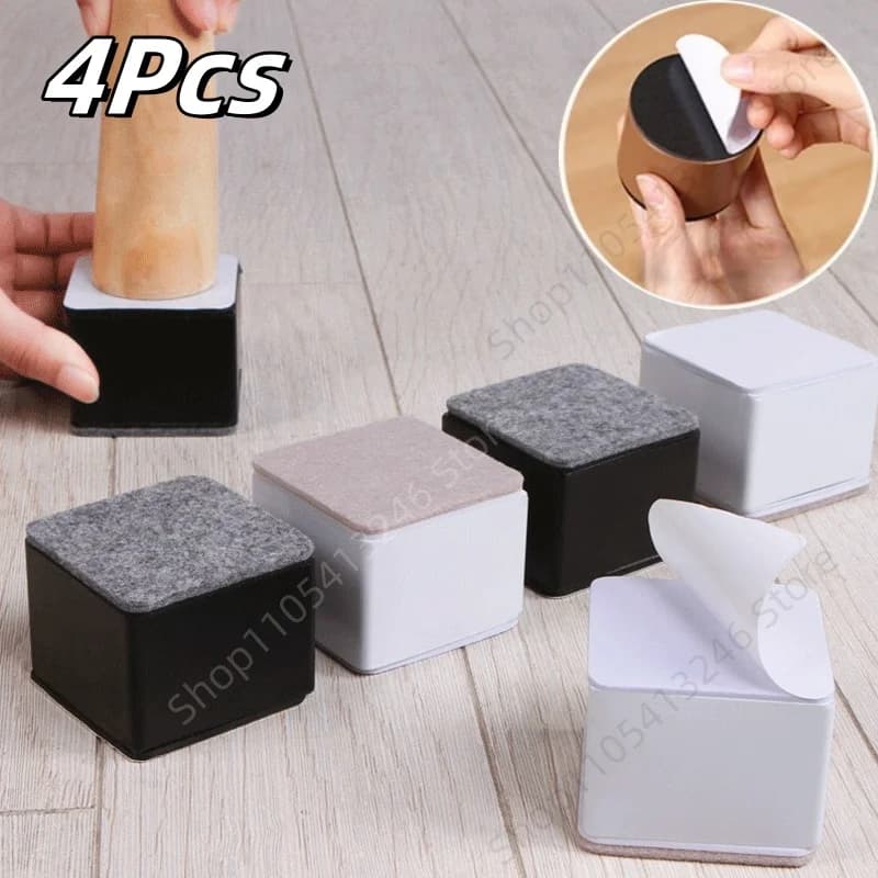 4 Pezzi Piedini per Mobili in Metallo Pesante, Rialzi per Letto, Cuscini di Sollevamento, Piedini per Divano, Sedia, Tavolo, Resistenti all'Usura, Antiscivolo